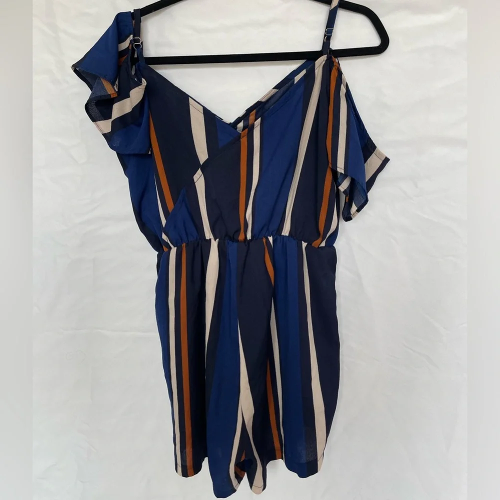 Multi Color Striped Romper - Picture 2 of 4